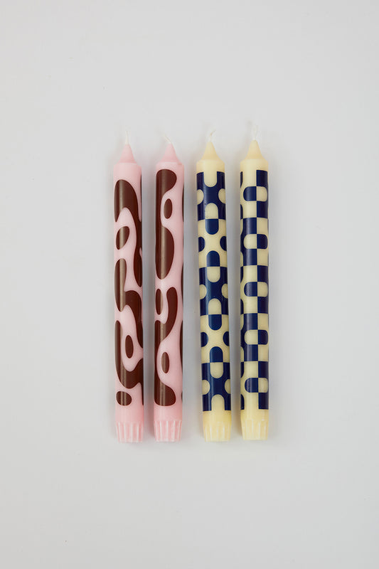 Candles - Rose/Yellow - set van 4 | Studio About