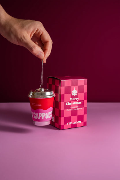Kerstornament - Cappuccino to go | Yup in de boom