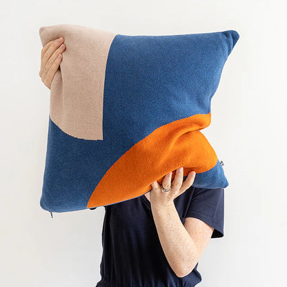 Cushion cover knitted cotton - ilo - blue | Sophie Home - de inKijk