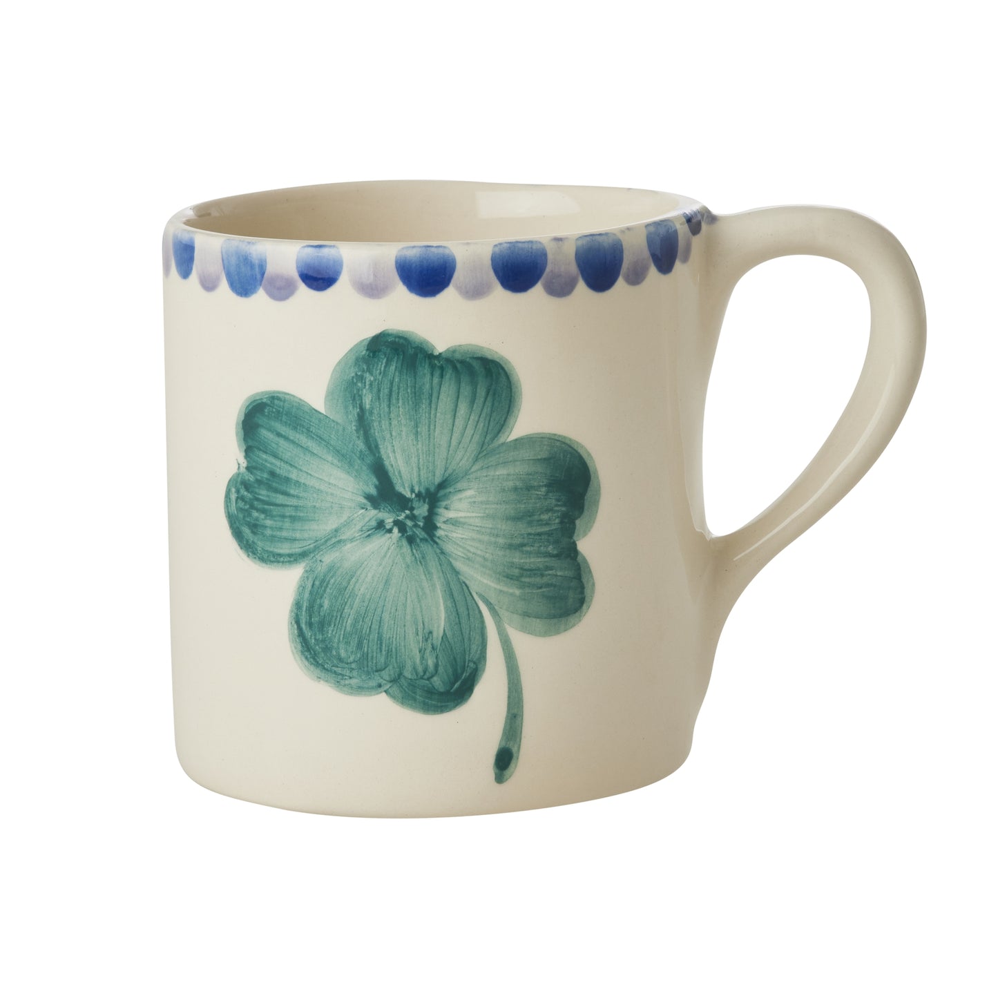 Keramieken mok - Crème - Good luck clover | RICE