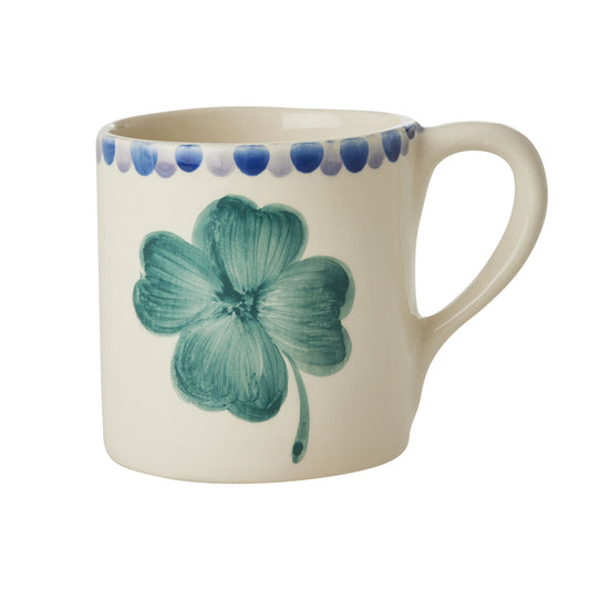 Keramieken mok - Crème - Good luck clover | RICE