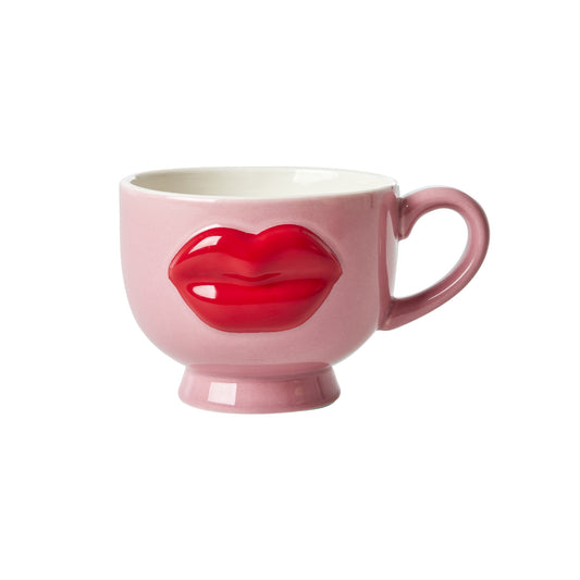 Keramieken mok met lippen - Pink | RICE