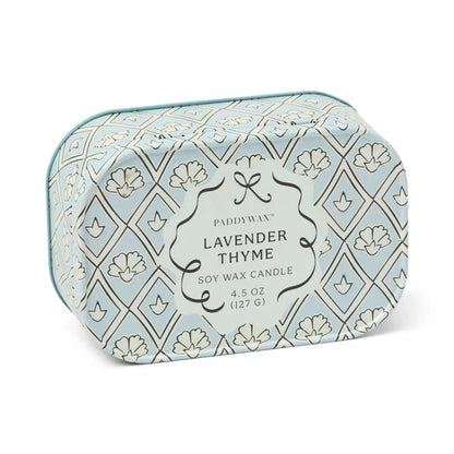 Printed tin candle - 4.5 oz - lavender thyme | Paddywax