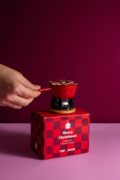 Kerstornament - Kaasfondue | Yup in de boom