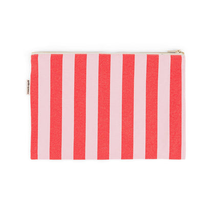 Pouch - Lili - Stripes - Tomato/Candy | Rose in April