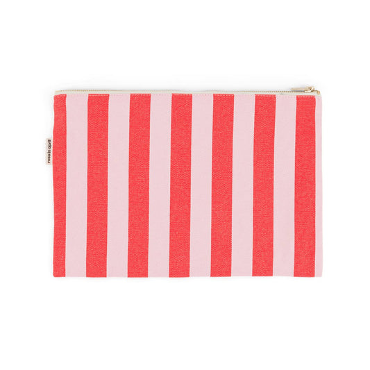 Pouch - Lili - Stripes - Tomato/Candy | Rose in April
