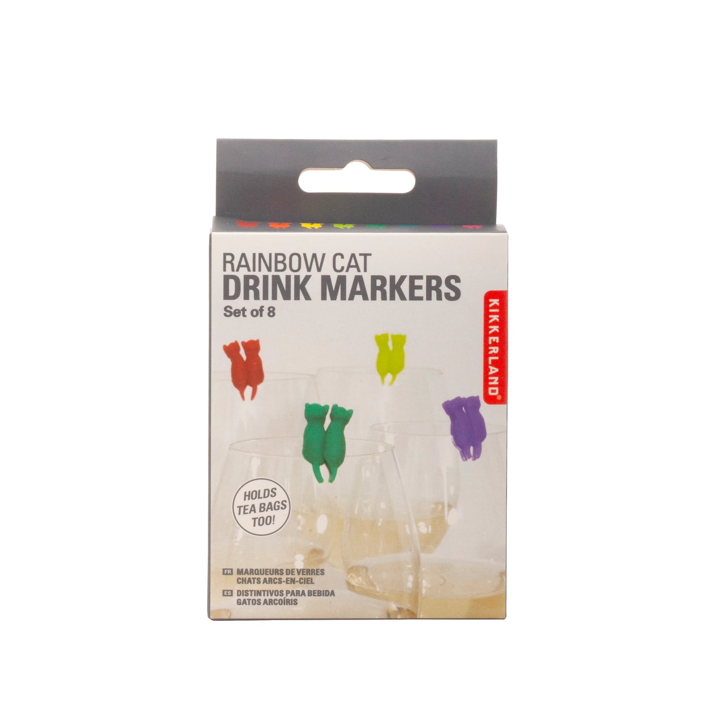 Rainbow cat drink markers | Kikkerland