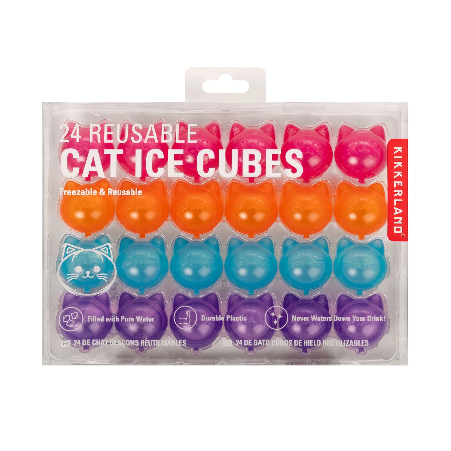 24 reusable cat ice cubes | Kikkerland