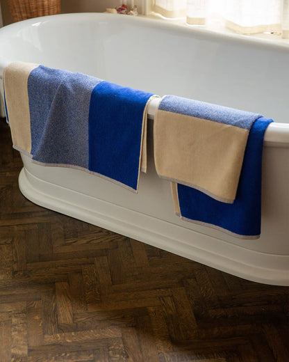 Badhanddoeken set - Lex Pott collectie - cobalt/blue ecru | SUITE702