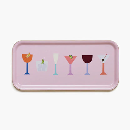 Cocktails/Pink -  Rectangular Serving Tray | BLU KAT