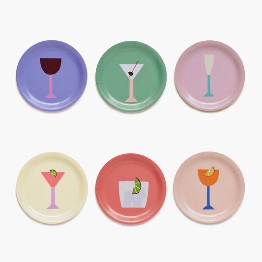 Cocktails -  set of 6 coasters | BLU KAT
