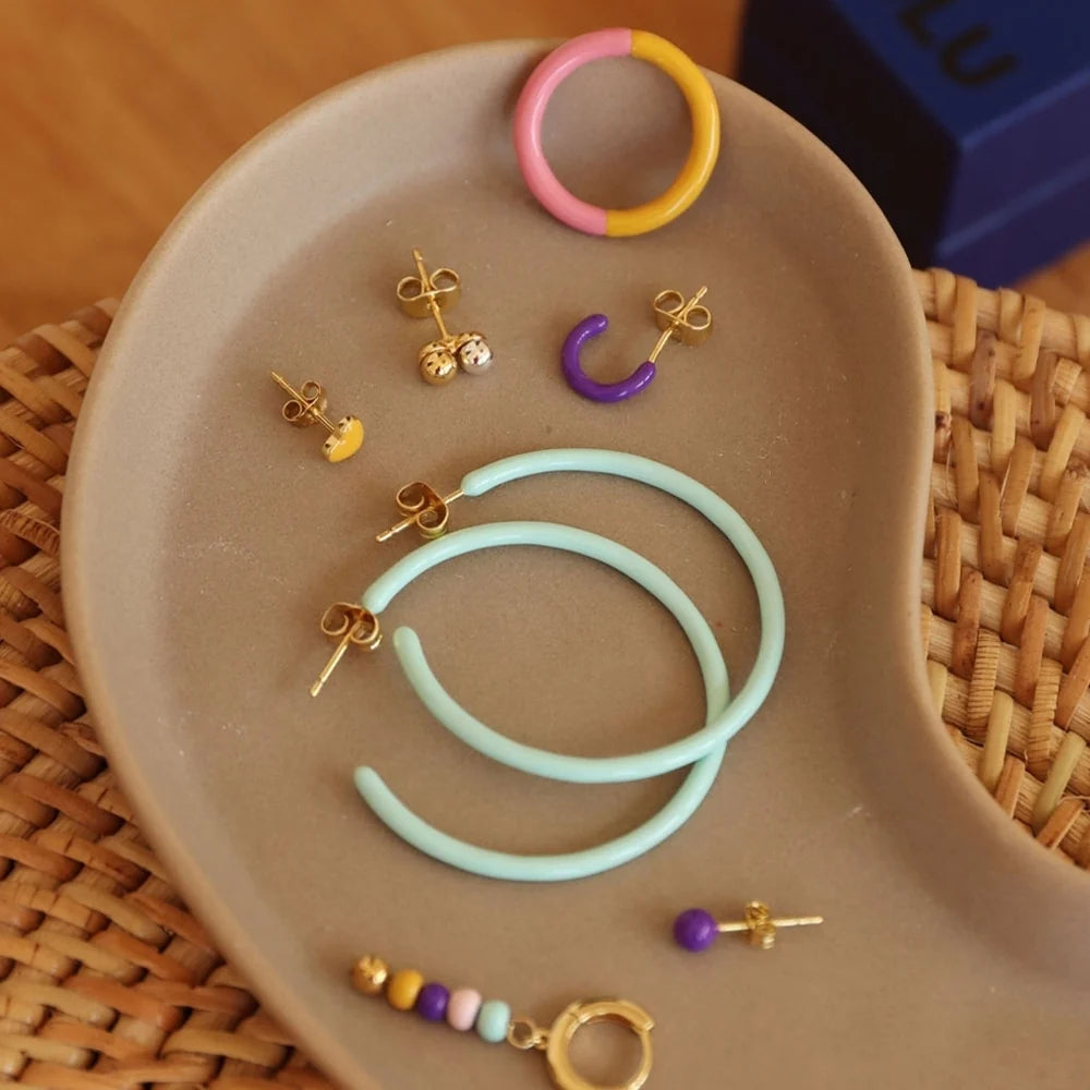 Color Hoop Small - Deep Purple - 1 stuk | LULU Copenhagen