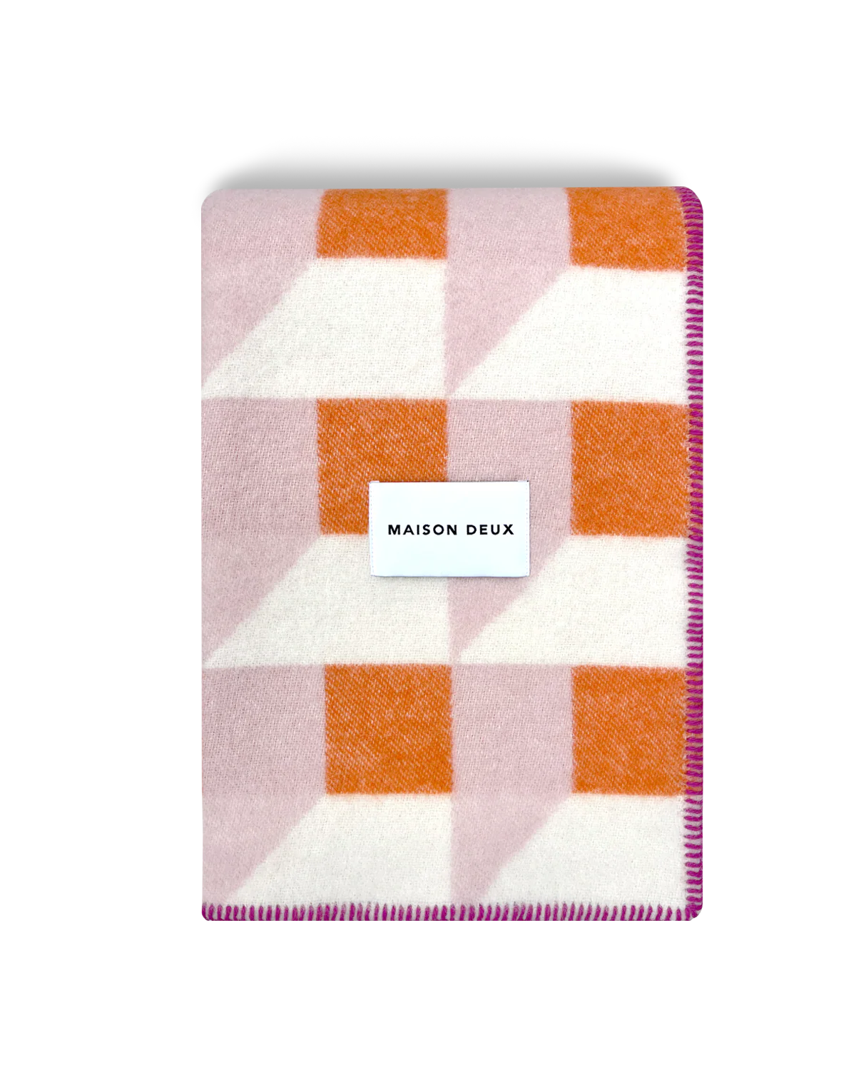 Cubics Plaid - Pink Carrot | Maison Deux