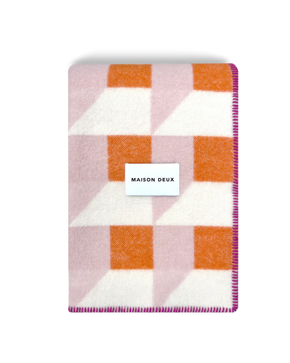 Cubics Plaid - Pink Carrot | Maison Deux