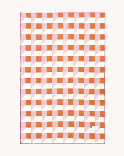 Cubics Plaid - Pink Carrot | Maison Deux