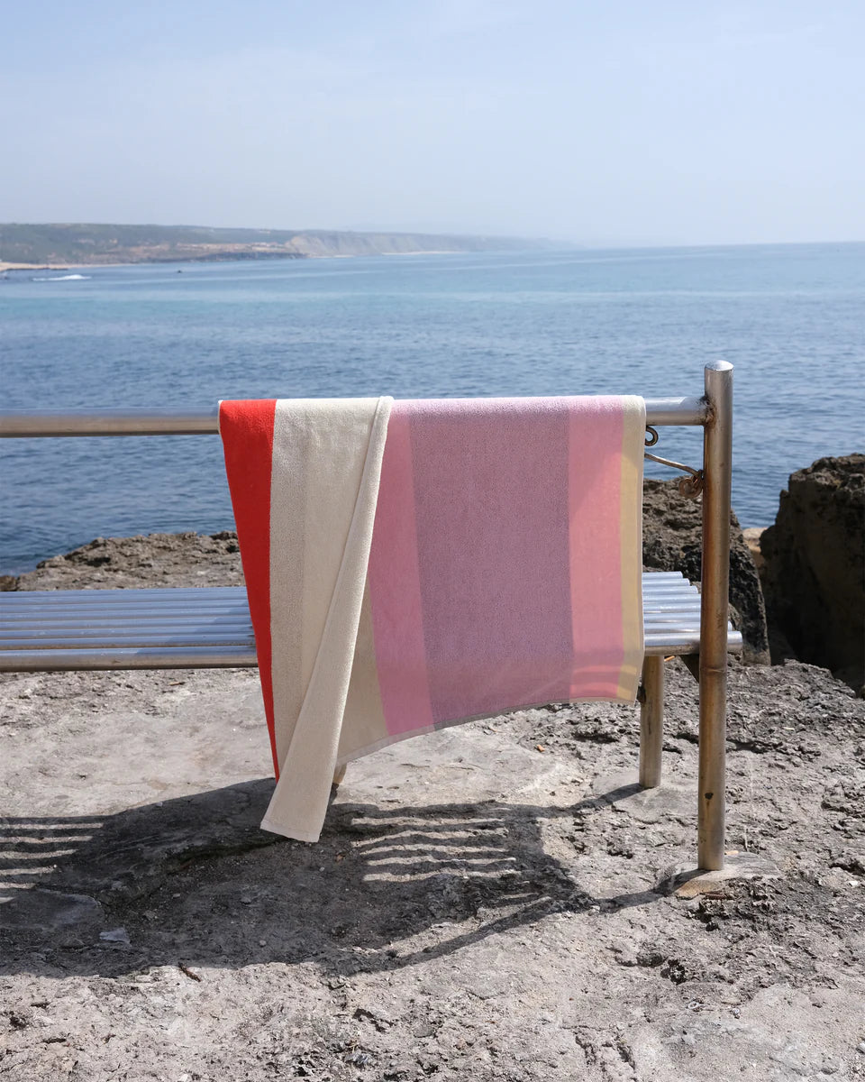 Strandlaken - Martens & Martens collectie - Red/Dark Green/Toffee/Pink | SUITE702