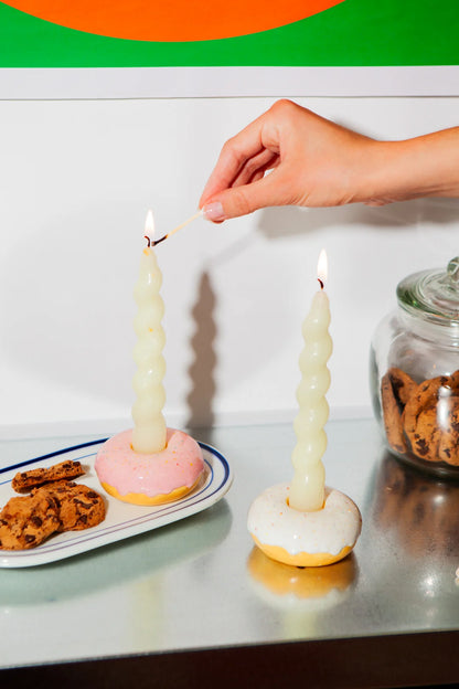Candle holder - donut - pink | Doiydesign - de inKijk