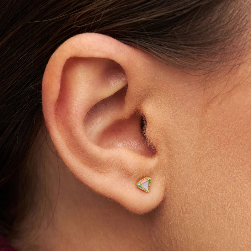 Diamond cut small - multi - Gold Plated - 1 stuk | LULU Copenhagen - de inKijk