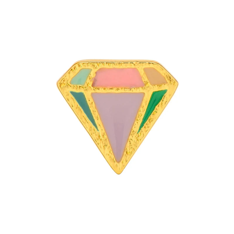 Diamond cut small - multi - Gold Plated - 1 stuk | LULU Copenhagen - de inKijk