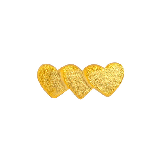 Domino Hearts 3 - Gold Plated - 1 stuk | LULU Copenhagen