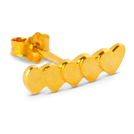 Domino hearts 5 - Gold Plated - 1 stuk | LULU Copenhagen - de inKijk