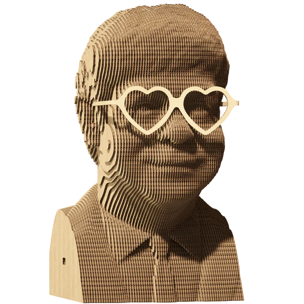 3D Cardboard Sculpture Puzzle - Elton John | Cartonic - de inKijk