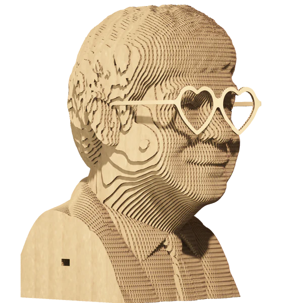 3D Cardboard Sculpture Puzzle - Elton John | Cartonic - de inKijk