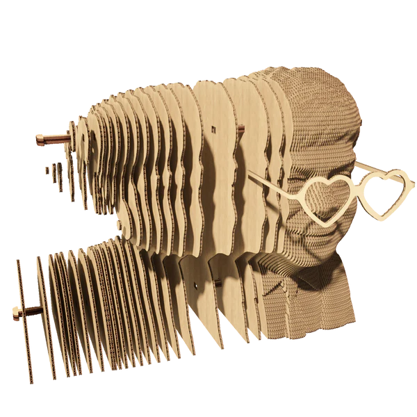 3D Cardboard Sculpture Puzzle - Elton John | Cartonic - de inKijk