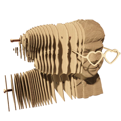 3D Cardboard Sculpture Puzzle - Elton John | Cartonic - de inKijk