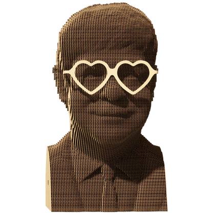 3D Cardboard Sculpture Puzzle - Elton John | Cartonic - de inKijk
