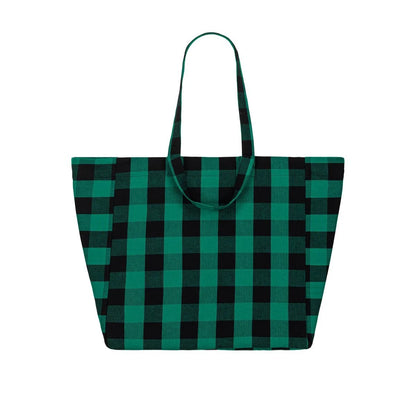 Tote bag - Elisa - Big Vichy Green | Rose in April