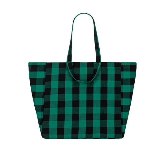 Tote bag - Elisa - Big Vichy Green | Rose in April