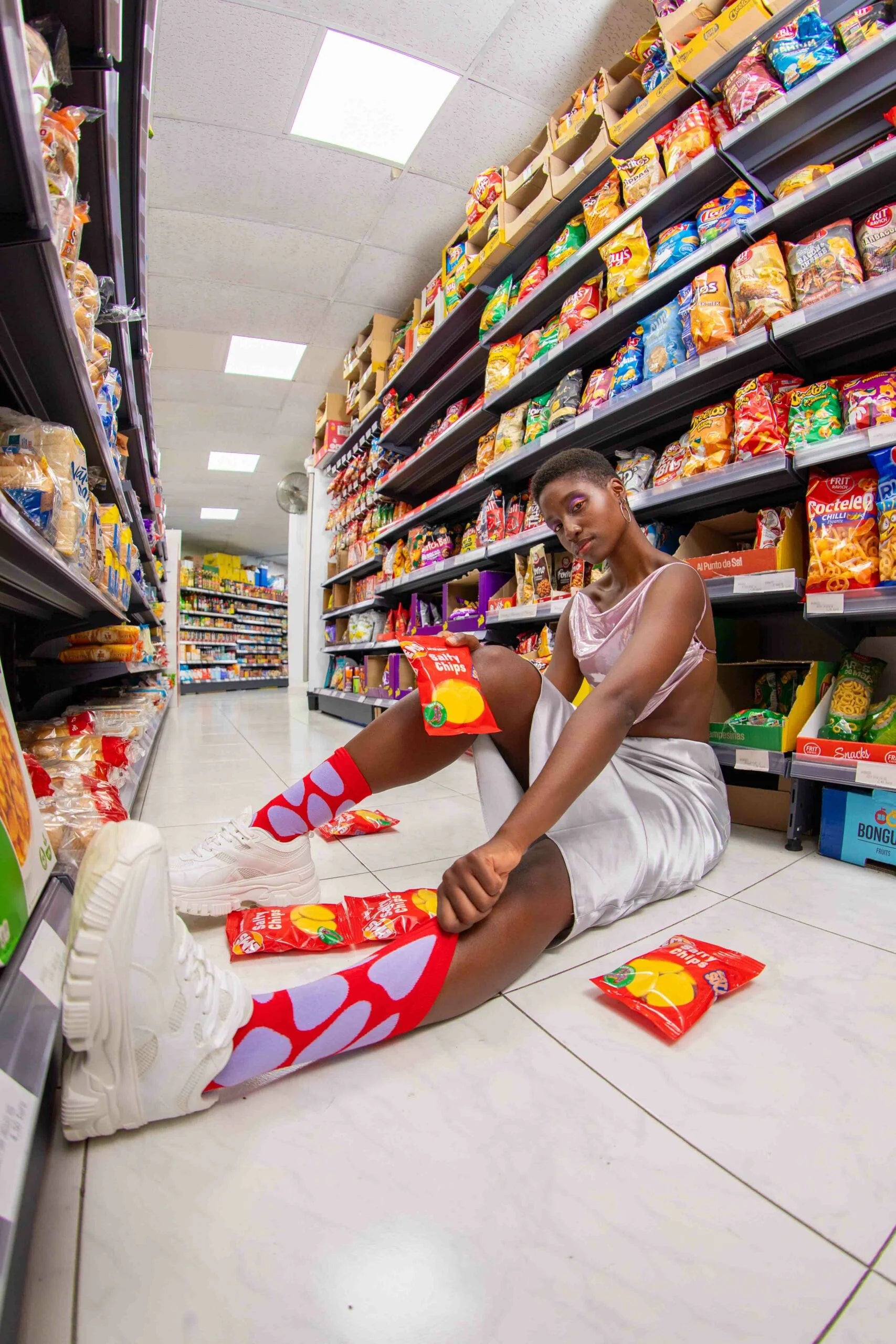Socks - salty chips | Eat my socks - de inKijk