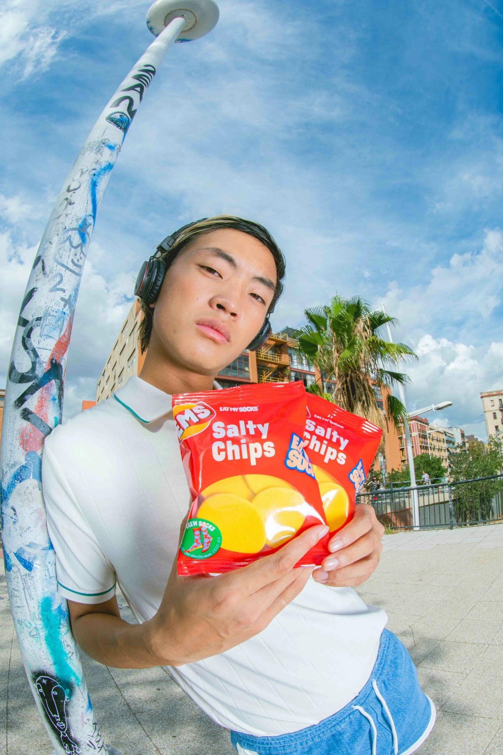 Socks - salty chips | Eat my socks - de inKijk
