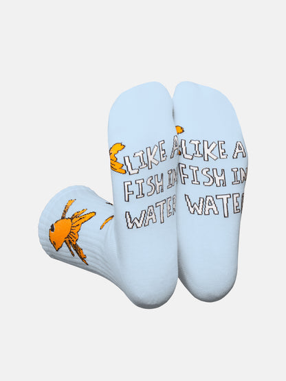 Socks - flat - goldfish | Eat my socks