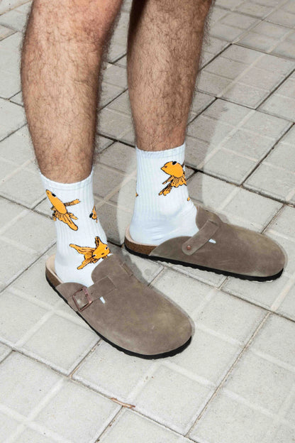 Socks - flat - goldfish | Eat my socks