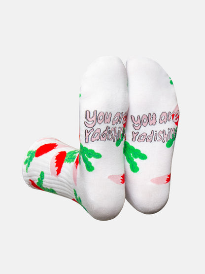Socks - flat - radish | Eat my socks