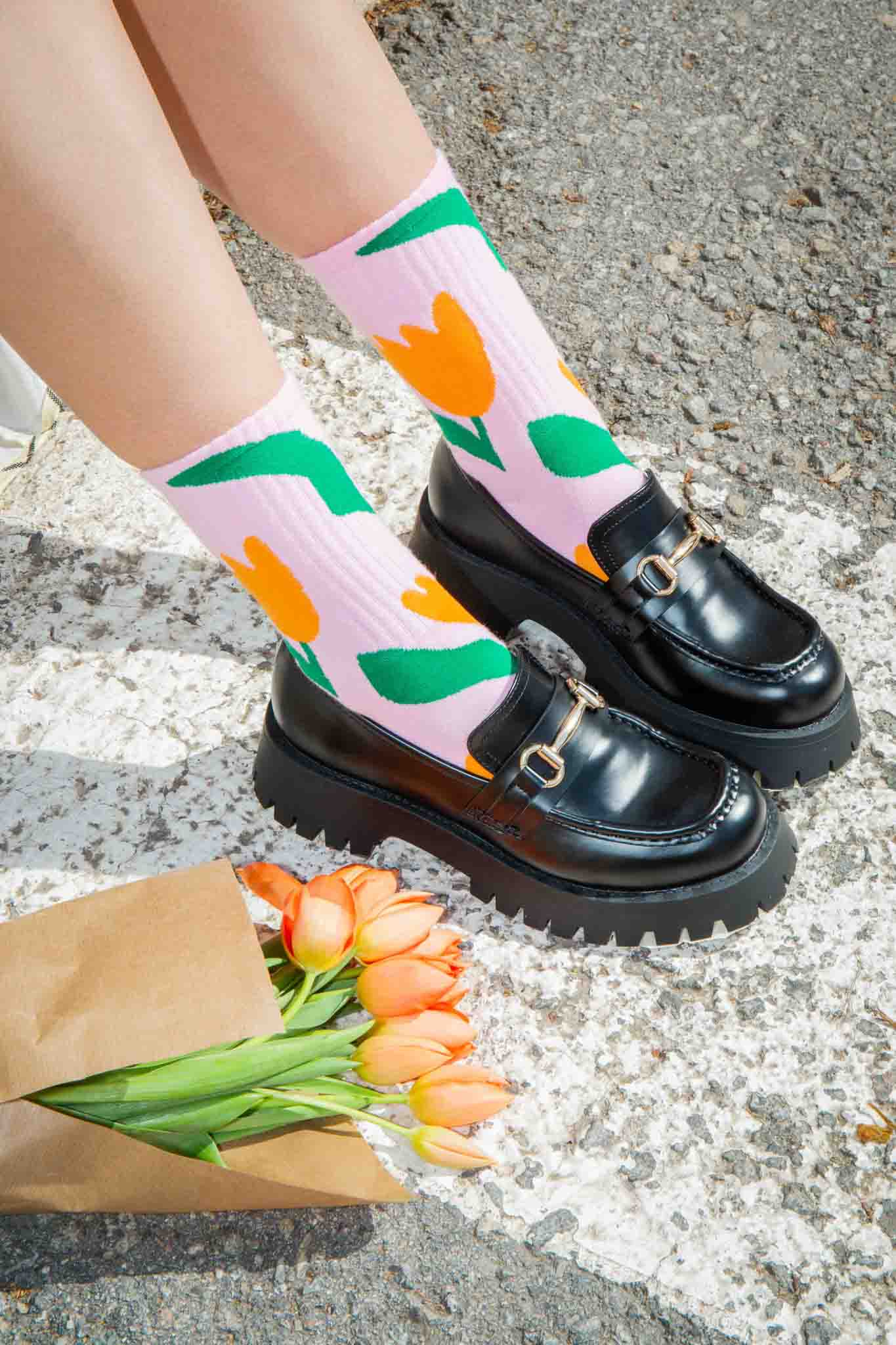 Socks - flat - tulip | Eat my socks