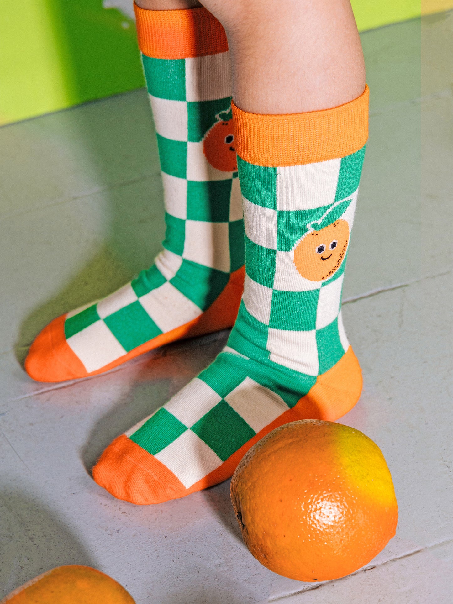 Kids Socks - orange juice | Eat my socks