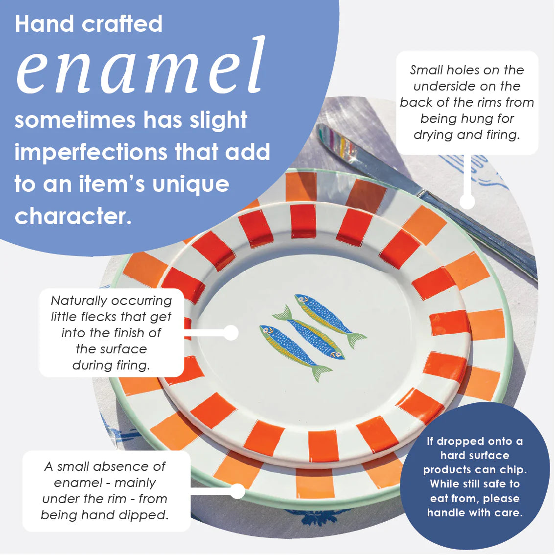 Fish enamel plate | Talking Tables