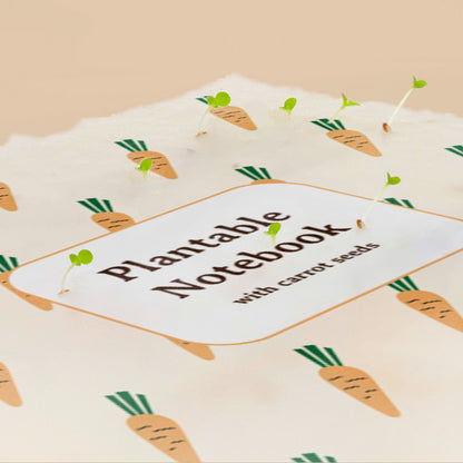 Plantable notebook with carrot seeds | Resetea