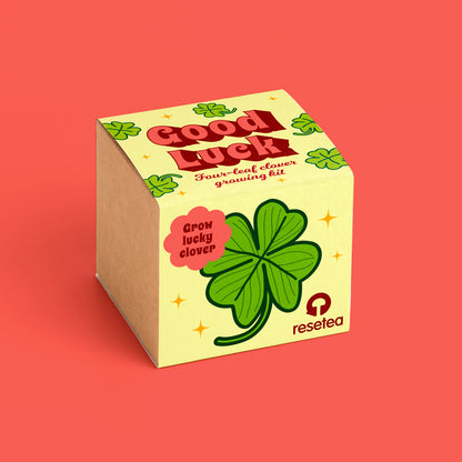 Good luck – Four-leaf clover growing kit | Resetea