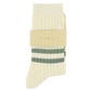 Women Stripes socks - Ecru / Khaki | Escuyer
