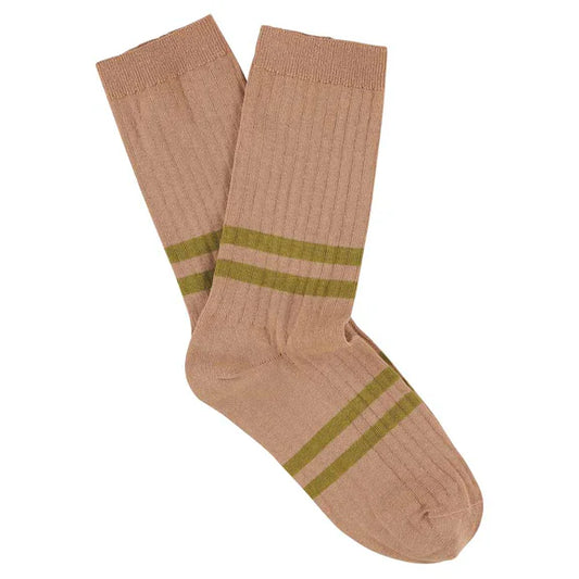 Women Stripes Pink/Gold - socks | Escuyer
