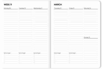 Fabrique Diary 2026 - Stripes Pink Red | A-Journal