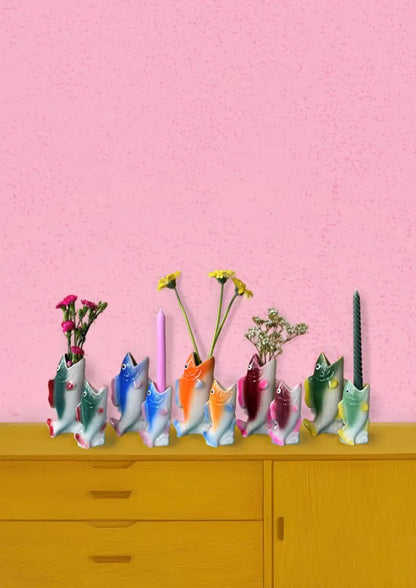 Vase Fish - Orange/Blue | Kitsch Kitchen