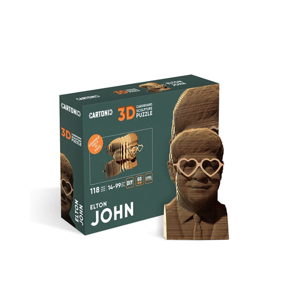 3D Cardboard Sculpture Puzzle - Elton John | Cartonic - de inKijk