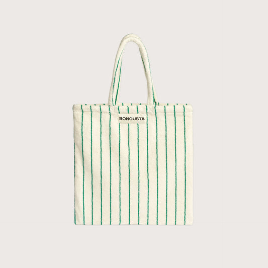 Naram tote bag - pure white & grass | Bongusta