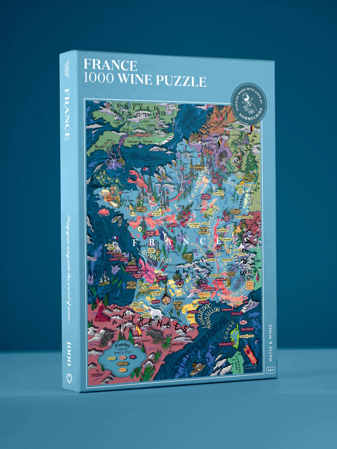 France Wine Puzzle - 1000 pieces | Water and Wines
