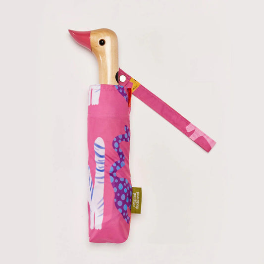 Eco-vriendelijke Paraplu - fuschia arty cats | Original Duckhead